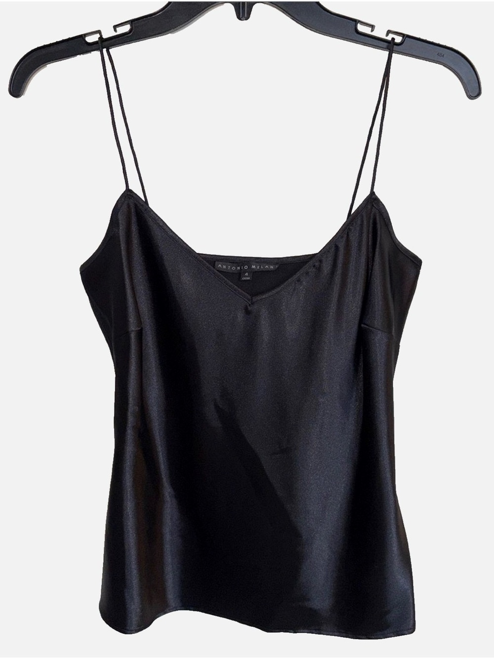 Antonio Melani Black Chiffon Ruffle Victorian Blouse Cami Set Pintuck Romantic 4 - Picture 14 of 14